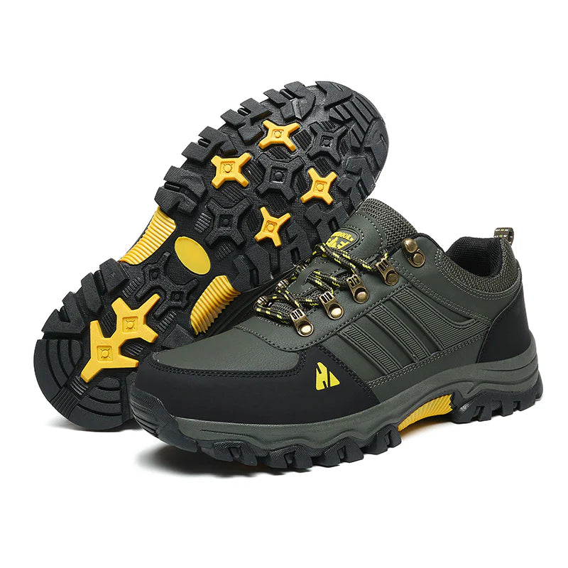 Men’s Leather-Look Hiking & Outdoor Shoes – Comfort, Non-Slip, Lightweight, Breathable, Durable