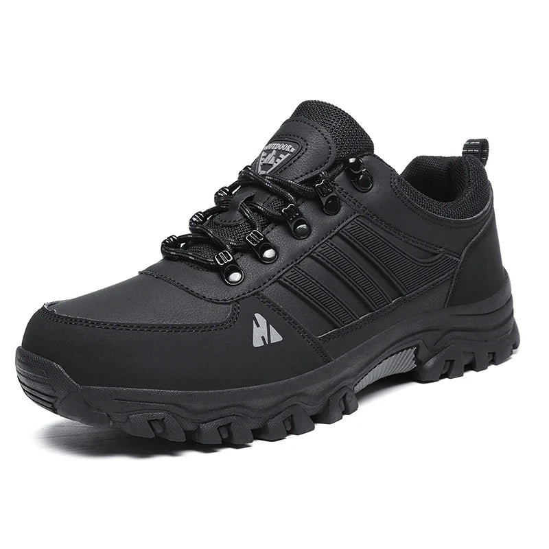 Men’s Leather-Look Hiking & Outdoor Shoes – Comfort, Non-Slip, Lightweight, Breathable, Durable