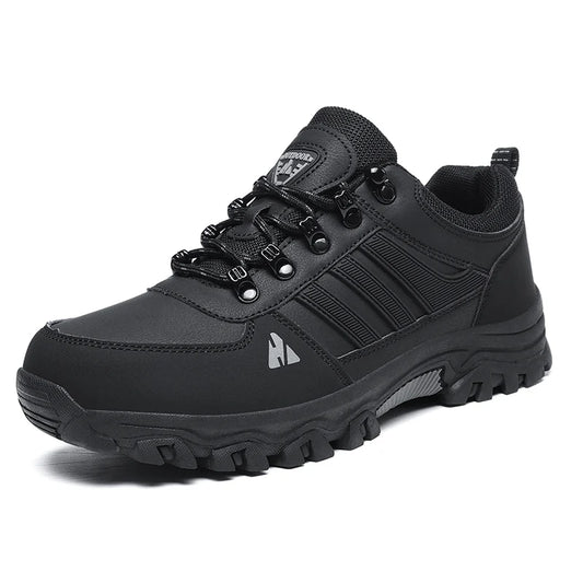 Men’s Leather-Look Hiking & Outdoor Shoes – Comfort, Non-Slip, Lightweight, Breathable, Durable