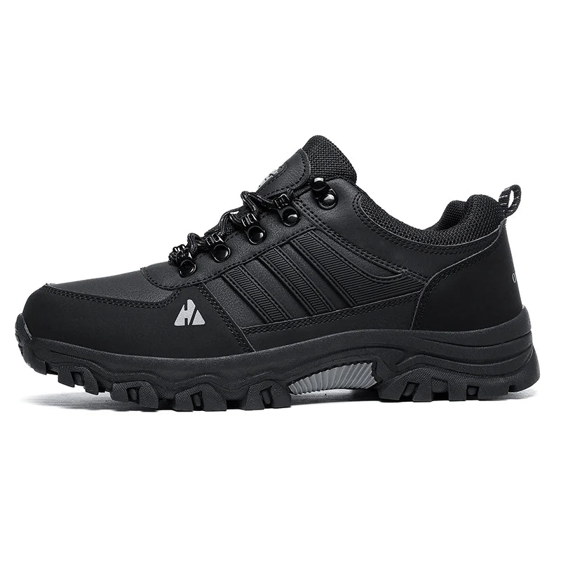 Men’s Leather-Look Hiking & Outdoor Shoes – Comfort, Non-Slip, Lightweight, Breathable, Durable