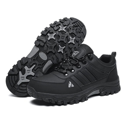 Men’s Leather-Look Hiking & Outdoor Shoes – Comfort, Non-Slip, Lightweight, Breathable, Durable