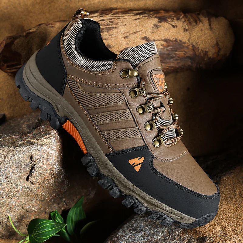 Men’s Leather-Look Hiking & Outdoor Shoes – Comfort, Non-Slip, Lightweight, Breathable, Durable