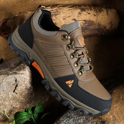 Men’s Leather-Look Hiking & Outdoor Shoes – Comfort, Non-Slip, Lightweight, Breathable, Durable