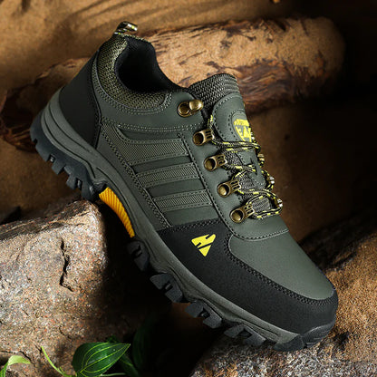 Men’s Leather-Look Hiking & Outdoor Shoes – Comfort, Non-Slip, Lightweight, Breathable, Durable