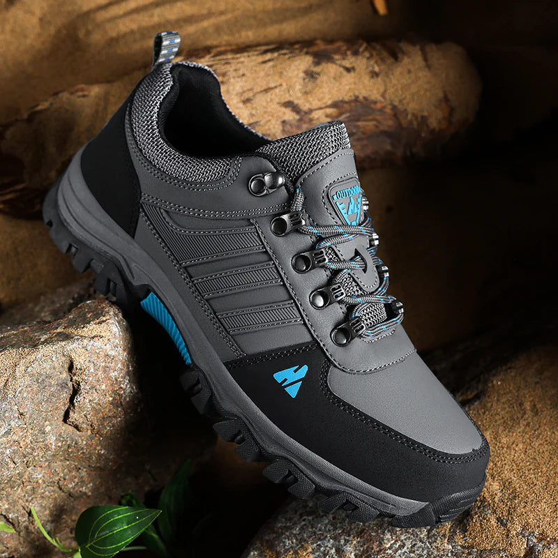 Men’s Leather-Look Hiking & Outdoor Shoes – Comfort, Non-Slip, Lightweight, Breathable, Durable