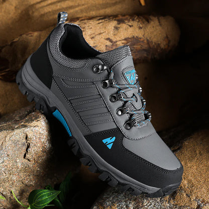 Men’s Leather-Look Hiking & Outdoor Shoes – Comfort, Non-Slip, Lightweight, Breathable, Durable