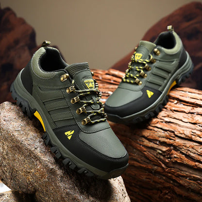 Men’s Leather-Look Hiking & Outdoor Shoes – Comfort, Non-Slip, Lightweight, Breathable, Durable