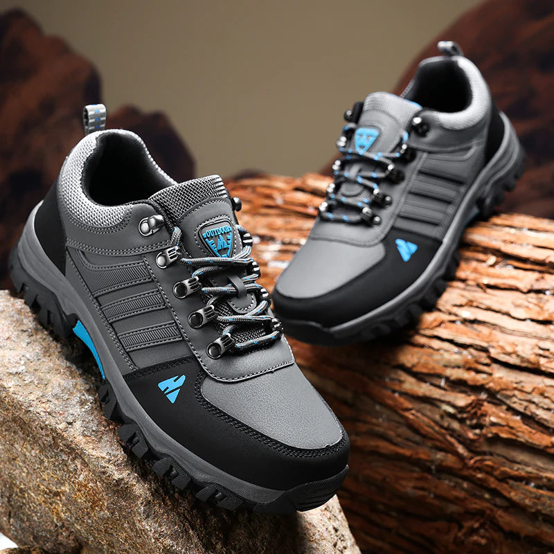 Men’s Leather-Look Hiking & Outdoor Shoes – Comfort, Non-Slip, Lightweight, Breathable, Durable