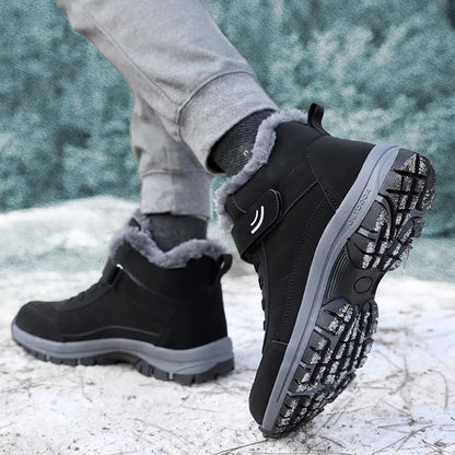 Men’s Wide-Fit Waterproof Fleece-Lined Winter Boots