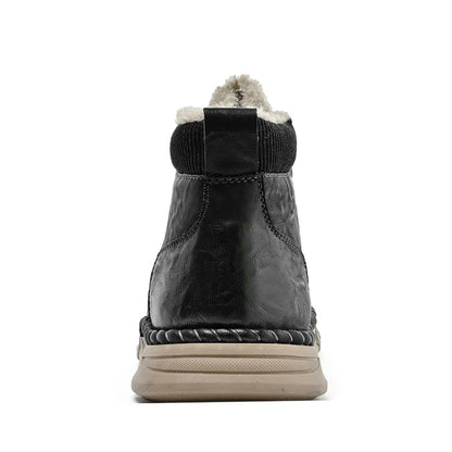 Men’s Waterproof Leather-Look Winter Boots