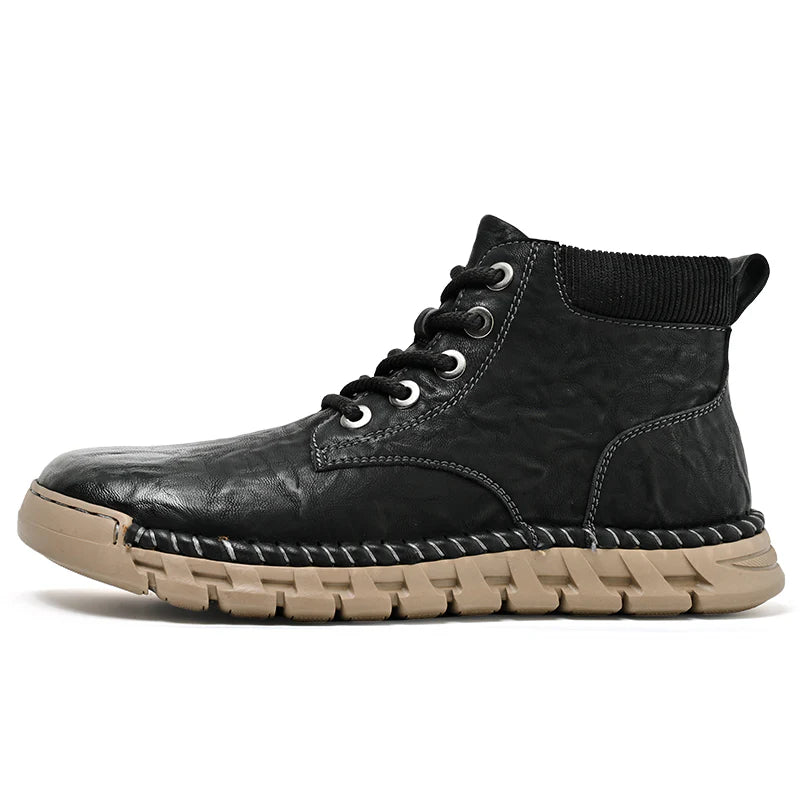 Men’s Waterproof Leather-Look Winter Boots