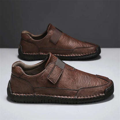 Men’s Leather-Look Slip-On Walking Shoes