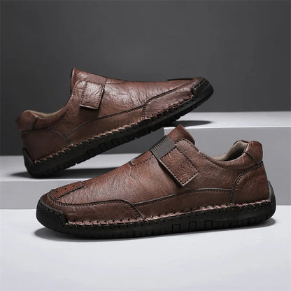 Men’s Leather-Look Slip-On Walking Shoes