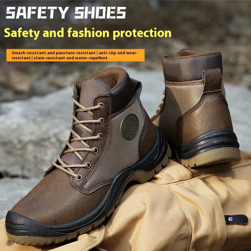 Men's Lace Up Safety Work Boots