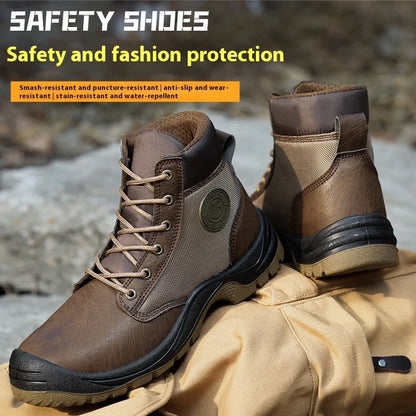 Men's Lace Up Safety Work Boots