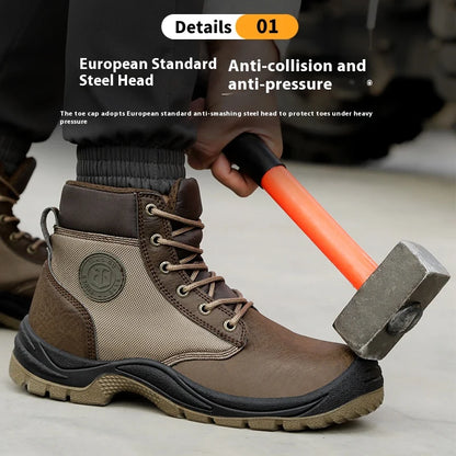 Men's Lace Up Safety Work Boots