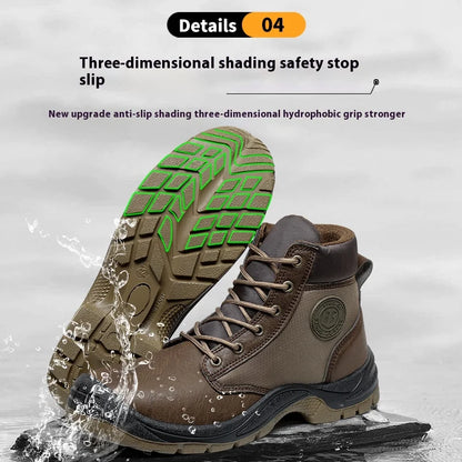 Men's Lace Up Safety Work Boots