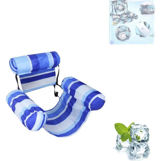 Inflatable Mesh Pool Lounge Chair with Adjustable Backrest