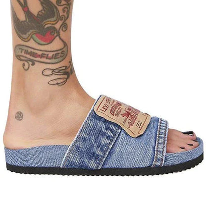 Women's Denim Slides
