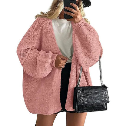Women’s Relaxed Lantern Sleeve Open Cardigan