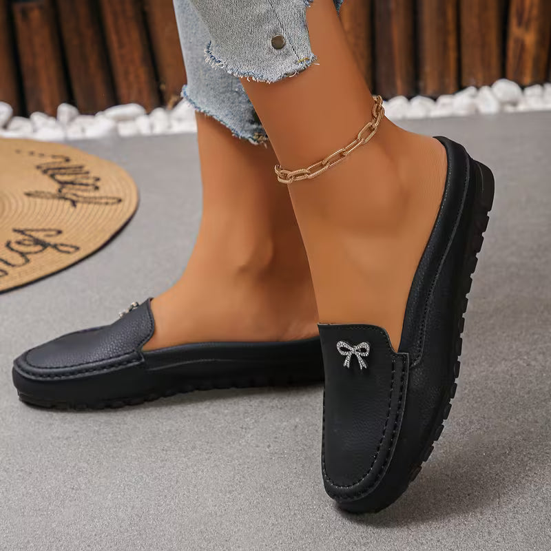Women’s Bow Detail Backless Loafers