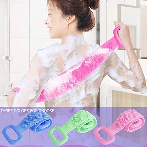 Flexible Silicone Back Scrubber with Handles