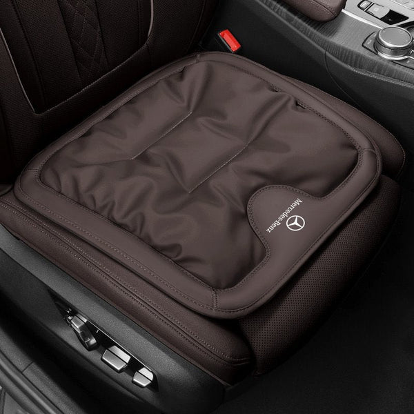 Soft Leather Car Seat Cushion Set with Anti Slip Silicone Backing