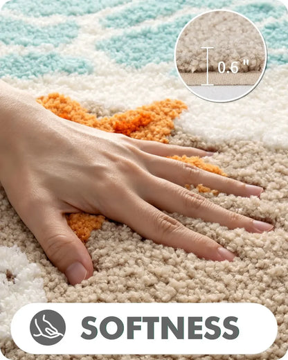 Coastal Beach Bathroom Rug