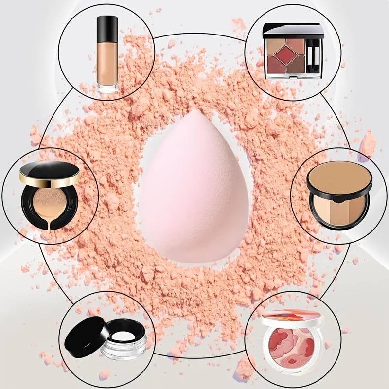 Complete Pink Makeup Brush & Sponge Kit with Travel Case
