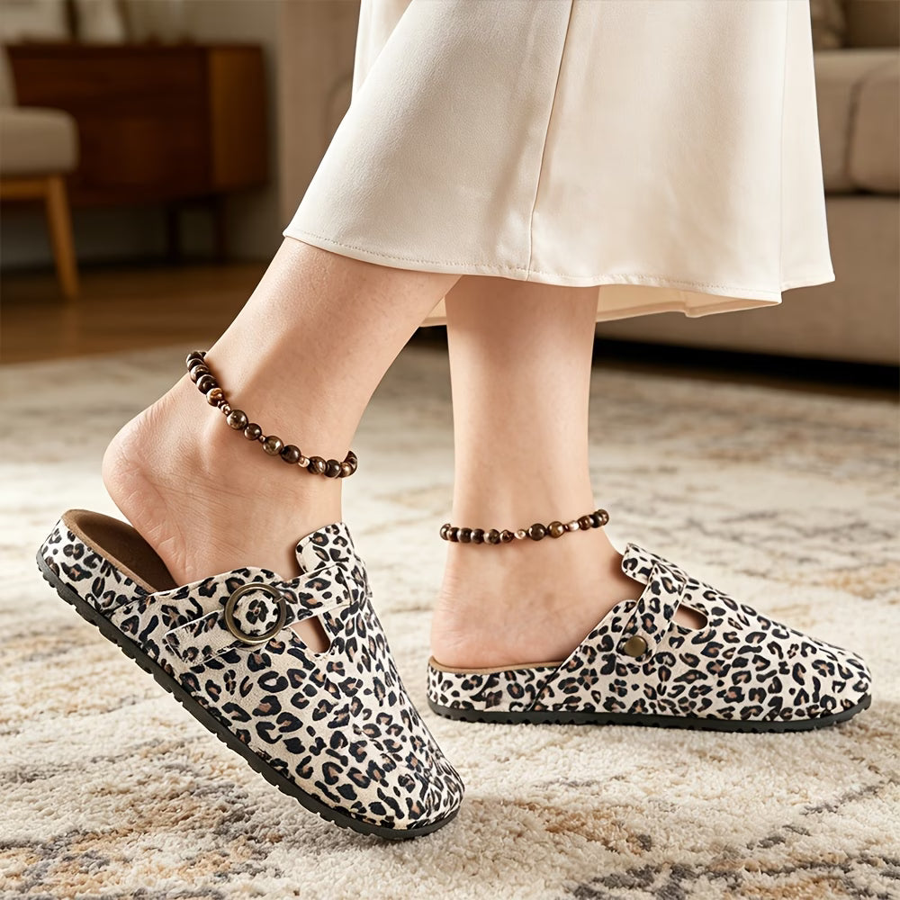 Women's Leopard Print Casual Mules