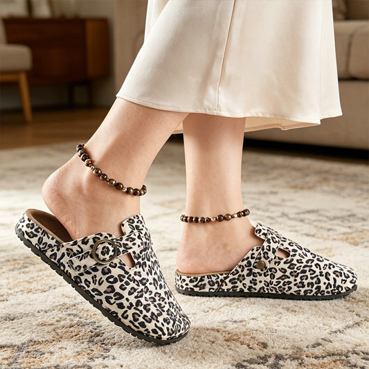Women's Leopard Print Casual Mules