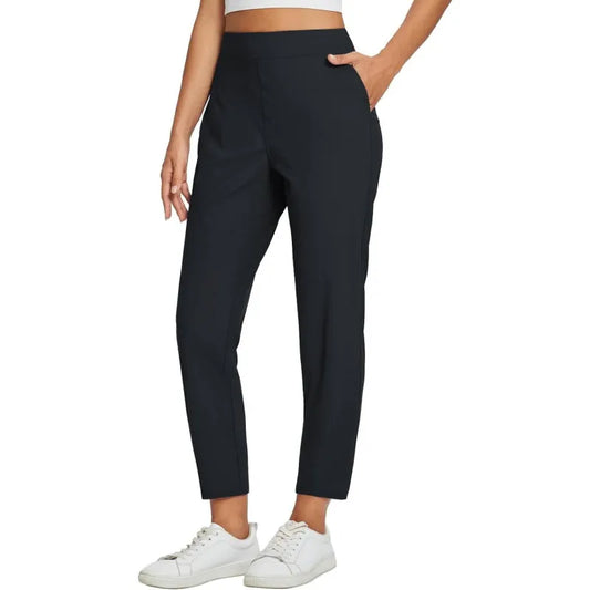 Women's High-Waisted Stretch Ankle Trousers