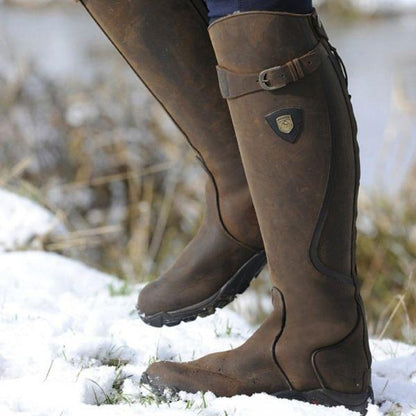 Women’s Waterproof Leather-Look Knee High Boots