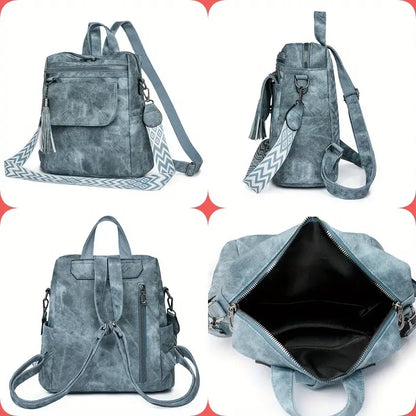 Women’s Vintage Multi-Pocket Convertible Shoulder Bag