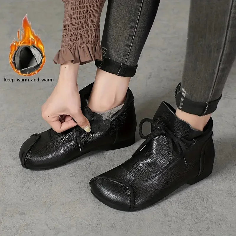 Women's Velvet Lining Mid Length Boots