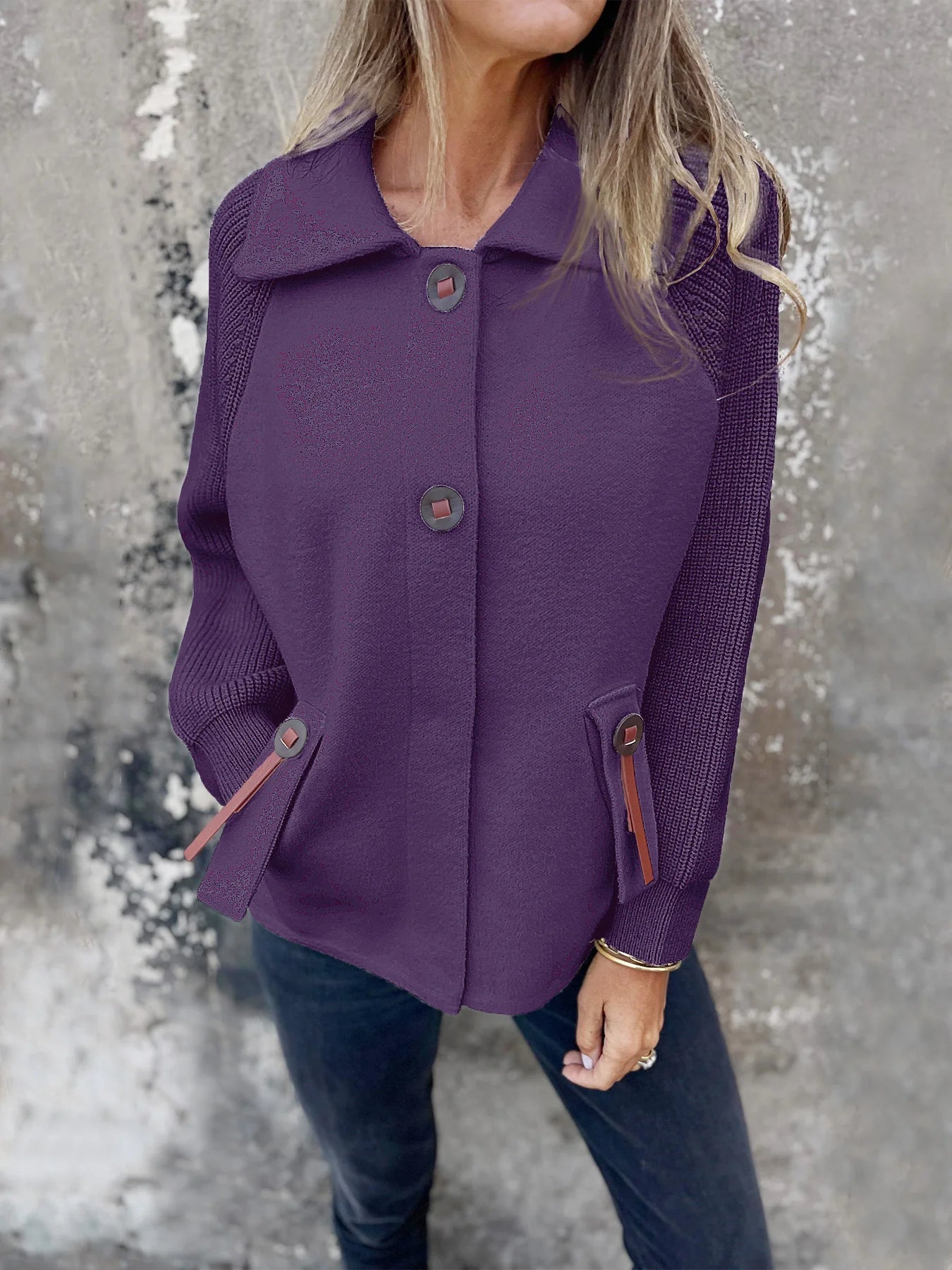 Women’s Soft Draped Lapel Cardigan Jacket