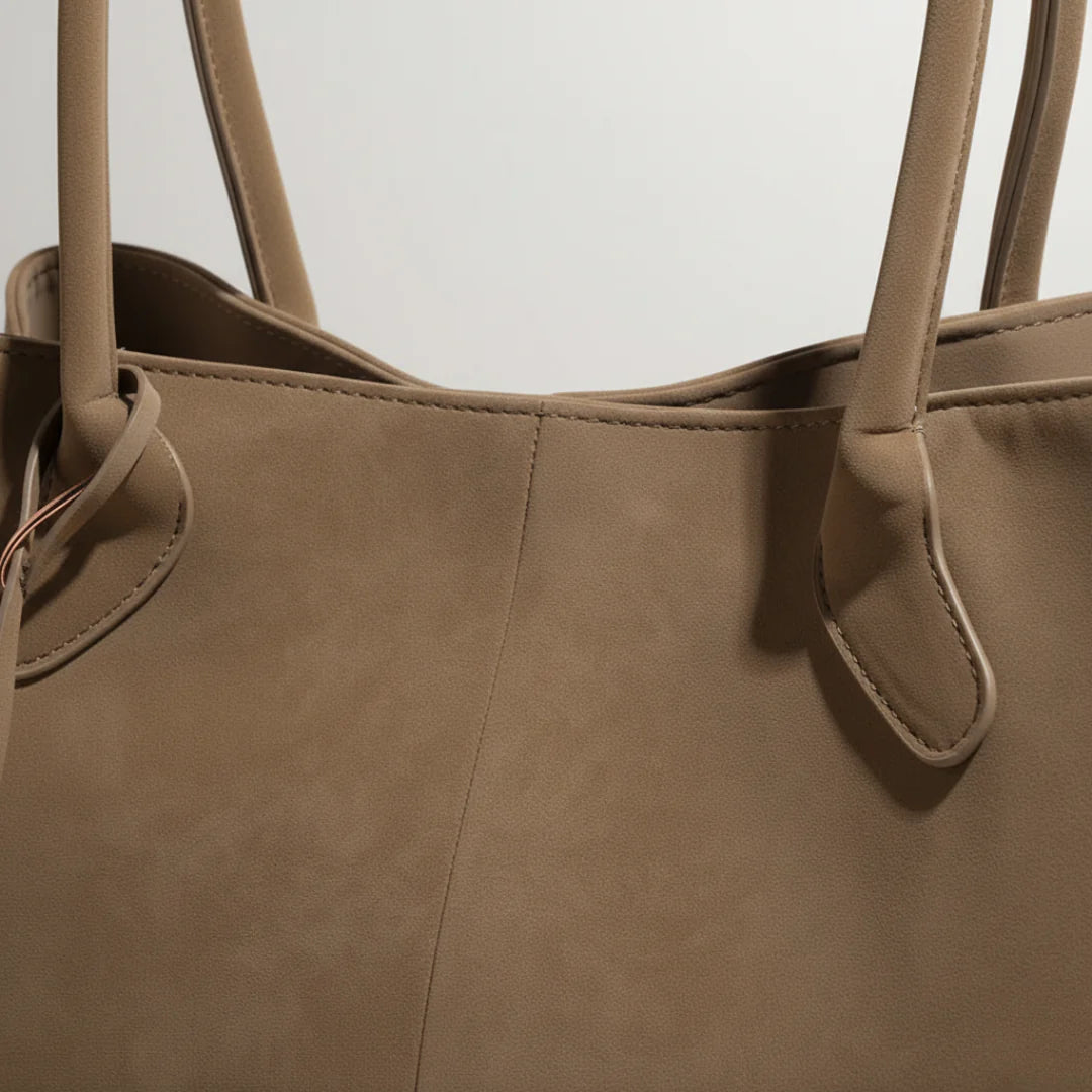Women's Fashionable Shoulder Bag in Faux Suede
