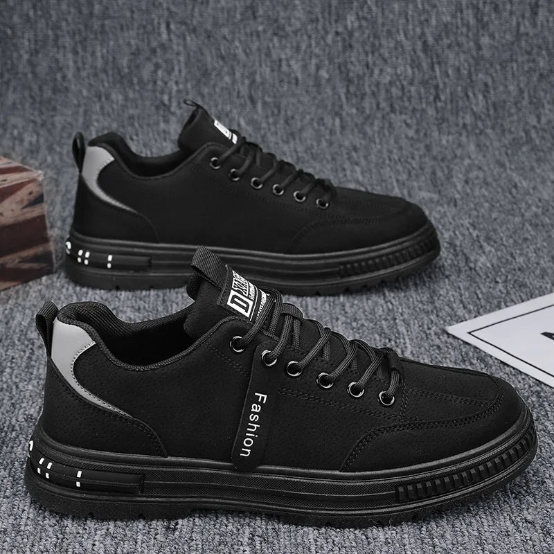 Autumn 2024 Men's Soft Leather-Look Casual Sports Shoes