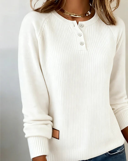 Elegant Button-Down Raglan Sleeve Sweater