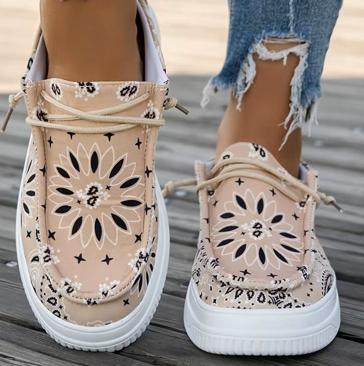 Women’s Printed Platform Mule Trainers