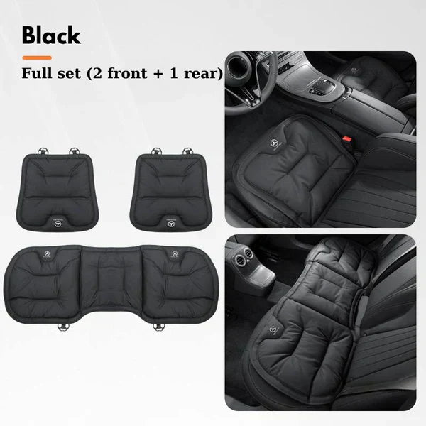 Soft Leather Car Seat Cushion Set with Anti Slip Silicone Backing