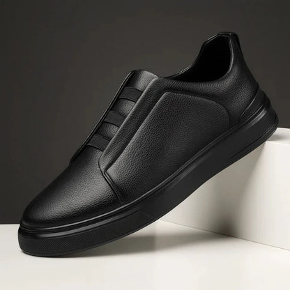 Men’s Leather-Look Casual Slip-On Trainers