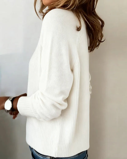 Elegant Button-Down Raglan Sleeve Sweater