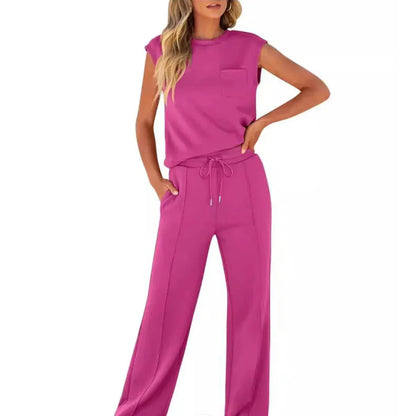 Women’s Relaxed Wide-Leg Coordinated Lounge Set