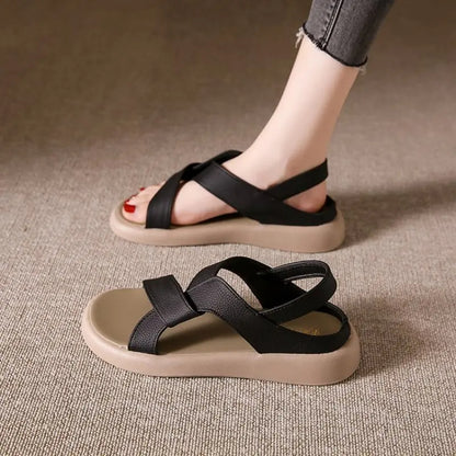 Retro lazy kick beach sandals