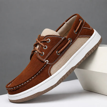 Men’s Suede-Look Boat Shoes