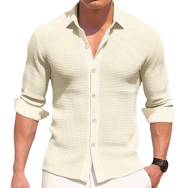 Men’s Cotton-Linen Smart Casual Shirt