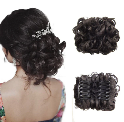 Women’s Messy Curly Bun Hair Extension Scrunchie
