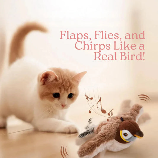 Motion-Activated Flapping Bird Cat Toy