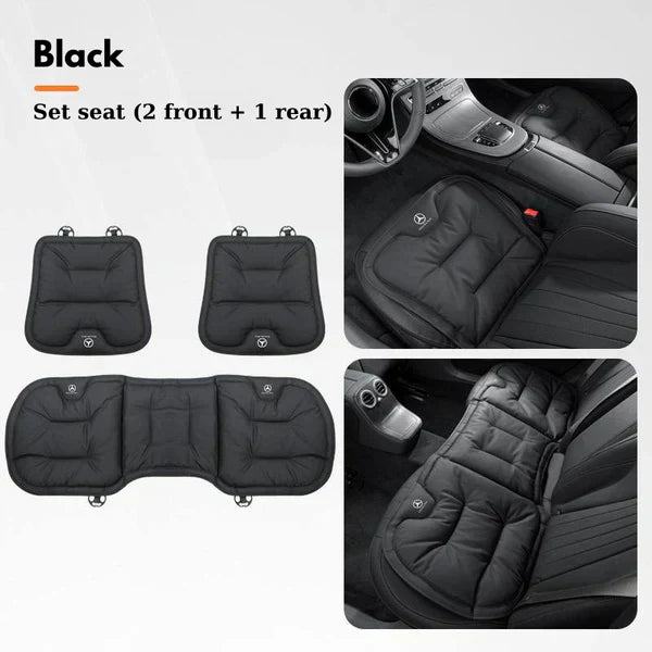 Soft Leather Car Seat Cushion Set with Anti Slip Silicone Backing